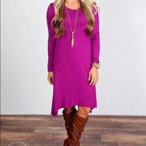 Pink long sleeve dress